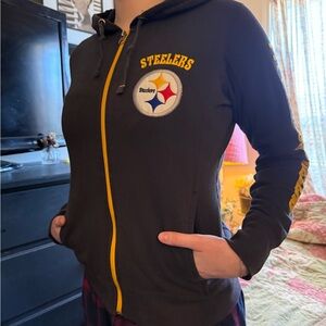NFL Womens Vintage Pittsburgh Steelers Zip Up S
